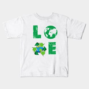 happy funny  earth day 2024 gift april 22 Cute Teacher  Lover Rainbow Kids T-Shirt